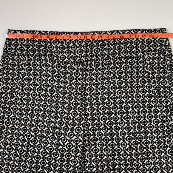 Lane Bryant Lena Patterned Ankle Pant Black White Wrinkle Resistant Knit Size 24 - Picture 7 of 14